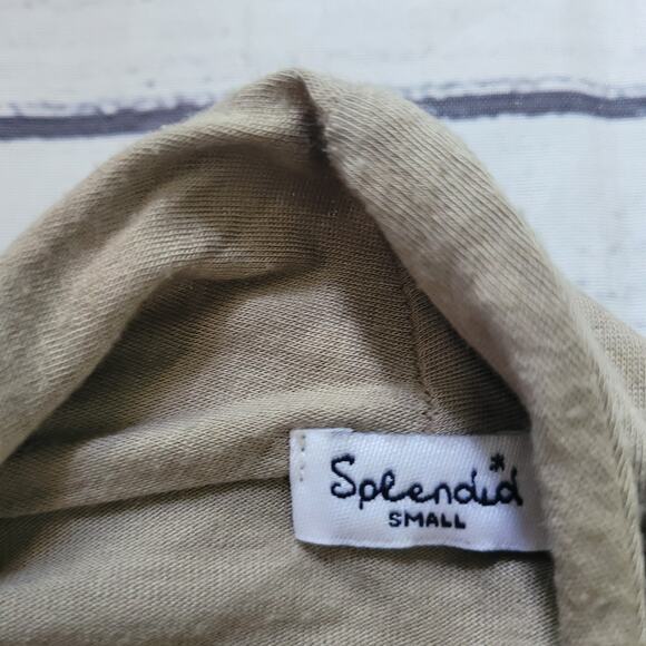 Splendid Size S Open Front Waterfall Cardigan Short Sleeve Lightweight Drape - Picture 7 of 9